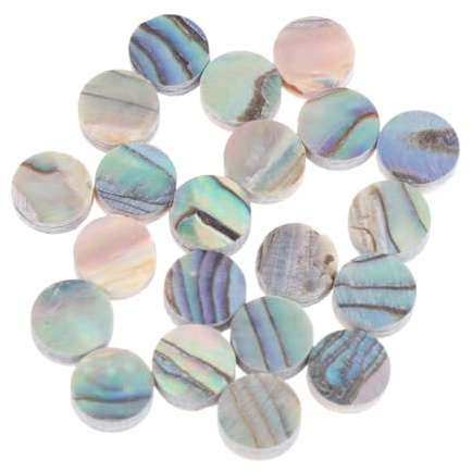 VICASKY Lot De 20 Pastilles Rondes En Nacre Dormeau Pour Ukulélé Guitare Instrument De Musique