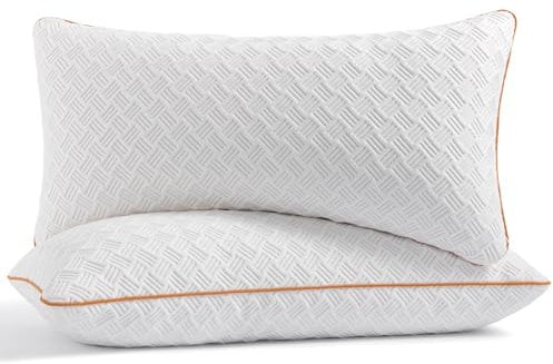 Twirest Kopfkissen 40x80cm(2er Set), Memory Foam Kissen - gefülltes Schlafkissen, Höhenverstellbares Kopfkissen mit Reißverschluss, Abnehmbarer/Waschbarer Kopfkissenbezug