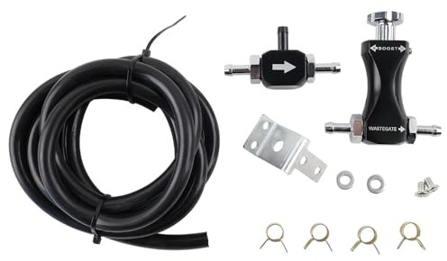Namvo Manueller Turbolader-Controller-Steuersatz Einstellbarer Turbolader Dreiwege-Auslassventil Universell geeignet für Turbolader Diesel Benzin Turbolader