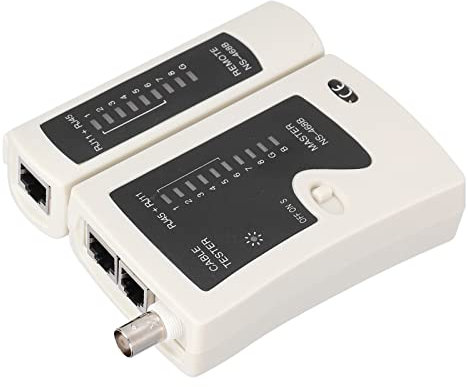 Probador de Cable de Red RJ45 RJ11 Medidor de Línea Diseño Ergonómico ABS DC 9V para Mantenimiento de la Red