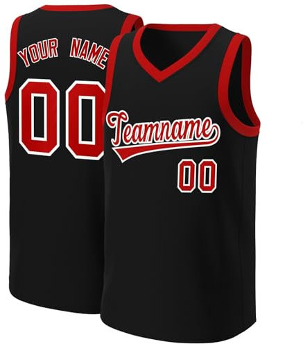 Personalisiert Basketball Trikot für Erwachsene Kinder, Basketball ärmelloser Jersey Shirt mit Name Nummer Team, Basketball Sportbekleidung Geschenke für Jungs Herren Mädchen, 3XS~5XL