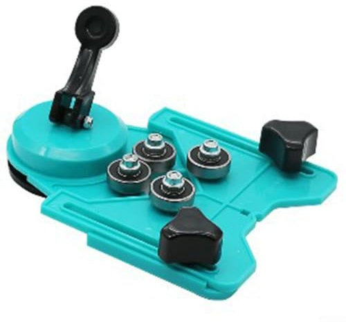 Adjustable Drill Bit - Diamond Hole-Locator - Glass Tile Diamond Hole-Cutter Saw Guide - Openings Centering Locator Holder - W/Vacuum Base Sucker