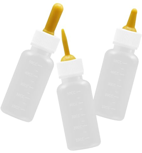 BAZEITFLOW 3stücke Silikonflaschen Für Haustierfütterung Stillflaschen Mit Spender Für Kätzchen Welpen Kleintiere Und Andere Kleine Haustiere