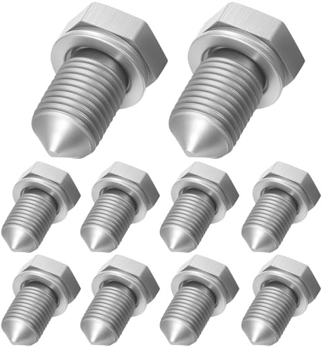 10 Pz Vite Tappo Olio Motore, M14 x 1,5 mm Tappo per Riempimento Olio Cambio Automatico, Tappi di Scarico Olios Motore Auto con Anello di Tenuta per Maggior Parte delle Auto e Motociclette