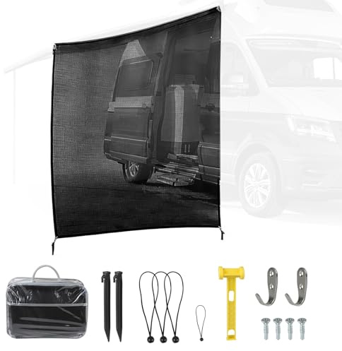 MIGUBIGU Markise Wohnwagen Seitenteil 2.1x2.5 m Sonnensegel Keder