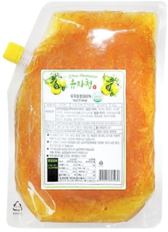 Ramie F&B Korean Yuzu Citron Tea Base 1kg im praktischen Beutel | Yuzu Marmelade für Tee, Sprudel & Desserts | Leicht, hygienisch & vielseitig einsetzbar