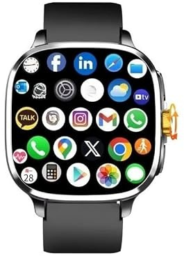 KAIRUIXING S99 5G Full Netcom Smartwatch Android 13.0 Pantalla AMOLED de 2.4 pulgadas, cámara giratoria de 900 W, GPS, WiFi, NFC, brújula, reloj inteligente para hombre (negro, 16 GB, 256 GB)
