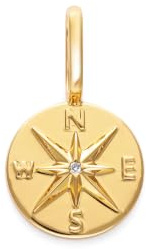 SINGULARU Charm Rose des Vents Plaqué Or Bijoux pour femmes