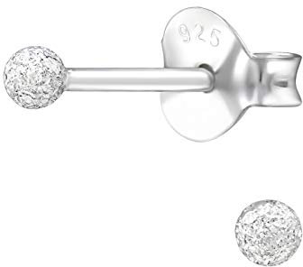 Bungsa Mini Kugel-Ohrstecker .925 Sterling Silver rund 2mm (Ohrringe Echtschmuck Studs Ohrschmuck Damen Frauen Herren)