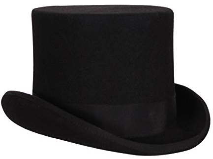 Thetru TOP edeler Zylinder-Hut aus Wollfilz | Farbe schwarz | ca. 14cm hoch | festes Material | hochwertige Verarbeitung