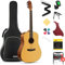 Donner Guitarra Acústica 4/4 Guitarra Acústica Kit Abeto Caoba de Adulto Principiante Dreadnought 41 Pulgadas con Funda Correa Cejilla Cuerdas Afinador Natural