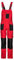Kastor Salopette De Travail Homme - Salopette Homme Avec Ceinture Élastique, Renfort Aux Genoux, Poches Pour Genouillères, Poche Téléphone, Bretelles Réglables, Poches Multiples Rouge - 56