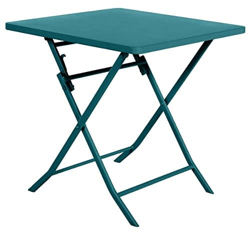 Hespéride - Quadratischer klappbarer Gartentisch Greensboro Blaugrün - 2 Plätze - Blaue Ente