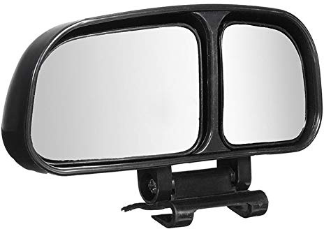 Toten Winkel Spiegel Blind Spot Square Mirror Auto Doppelkonvexspiegel Verstellbarer Spiegel für toten Winkel im Auto, Weitwinkel-Rückspiegel Auto, Auto Aussenspiegel Weitwinkel,Schwarz Links
