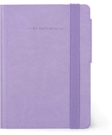 Legami - Notizbuch, liniert, klein, 192 Seiten, Einband aus weichem PU, aus FSC®-zertifiziertem Papier, elfenbeinfarbenes Papier 90 g/m², Monatsplaner, Adressbuch, Lesezeichen, 9,5 x 13,5 cm, Farbe