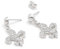 TALISMAN JEWELRY Boucles d'oreilles fleur de lys en argent et zircons blancs Argenté, Blanc