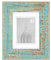 Landhaus-Bilderrahmen Adele Türkis 13 x 13 cm Echtglas klar 2mm Landhaus verwittert Haptik