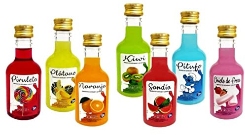 Lote de 20 Botellas Alba de Licor la Rivera sin Alcohol. Regalos Originales. Detalles de Bodas, Bautizos, Comuniones y Eventos. DC (SURTIDAS)