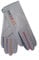Vera Tucci Damenhandschuhe - Luxurise Lederhandschuhe mit Fleecefutter, Fingerlose Handschuhe Fustlinge, hellgrau, L-XL