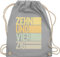 Shirtracer Turnbeutel Rucksack - 50. Geburtstag - Zehnundvierzig - Unisize - Hellgrau - geschenke für damen ab 50 50.geburtstag geschenkbeutel zum 50er beutel geschenktasche (50) stoffbeutel