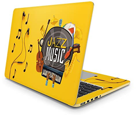 Sticker Master Jazz Music Protection Decal Full Body Skin (Logo Cut) Compatible With Apple MacBook Pro Air 11 12 13 15 16 17 21 27 Inch Laptop Sticker iMac 27-inch with Retina 5K display 2017 A1419