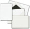 25x Trauerkarten Sets - DIN A6 Doppelkarten mit gefütterten Umschlägen C6 - beides mit handgemachter schwarzer Rand - Faltkarten