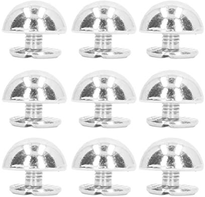 100 Sätze 10 Mm Chicago-Schrauben, Rundkopf-Knopfbolzen-Schlitzschrauben, Nagelnieten für DIY-Lederhandwerk, Gürteltasche, Schuhe, Reparaturen, Dekoration(Silber)