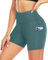 ACTINPUT Radlerhose Damen mit Taschen High Waist Yoga Shorts Kurze Leggings Blickdicht Sporthose Hotpants(Grün,S)
