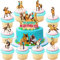 YGCHEN Pferde Tortendeko für Spirit Riding Free Kuchendeko Kindergeburtstag Dekoration Horse Kuchen Dekoration Happy Birthday Cake Toppers Spirit Kuchen Topper Geburtstag 33 Stück