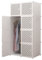 XOKOTAKI Regalsystem, Modulregal, Modularer Kleiderschrank, Kleiderorganizer für Zuhause, Aufbewahrungsregal für Schlafzimmer, 8 Module, 1 Bar, 140 x 70 cm, Weiße Farbe