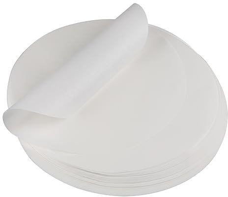 SWAWIS 150 Pezzi Carta Forno Tonda, Ø28cm Pergamena Rotonda Carta, Antiaderente Carta da Forno Tondo, Impermeabile Carta Forno per Friggitrice Ad Aria Padelle Torta BBQ Pizza(Bianco)