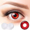 Lentille Halloween - Lentilles Rouges - 1 Paire (2 Pièces) de Lentille de Contact Sans Correction - Etui Offert - Haute Qualité (rouge)