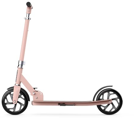 Jetson Hex 2-Wheel Kick Scooter, Sturdy Wide Deck, Rear Brake, Easy-Folding Mechanism, Kickstand, Ages 8+ Pink, JHEX-RGD