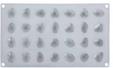 KONTONTY Silicone Pebble Mold 11.77X6.89X0.55In Chocolate Candy Baking Mold for DIY Cake Cookie Pastry Decoration Easy Demould