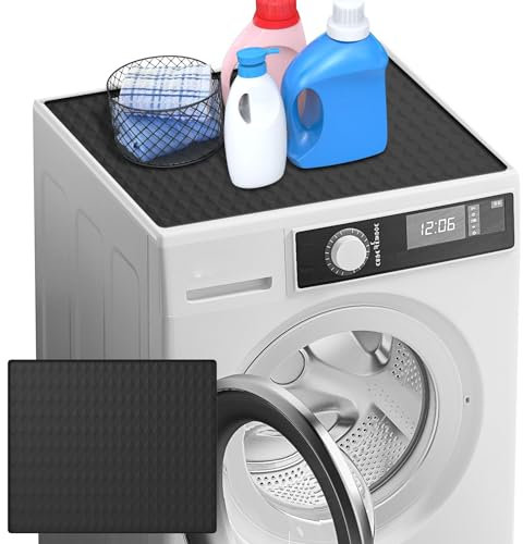 Washing Machine Cover Washer and Dryer Guard Mat Washer Dryer Top Silicone Protector Mat Non Slip Heavy Duty Waterproof Washable Top Cover Pad for Home Kitchen Laundry Room 60x50cm/60x60cm(60 * 60cm)