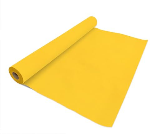 VelaHub Airlaid 30 Tischdecke, 80x80cm, 24m auf Rolle, Hochwertige, Einwegdecke, Gelb