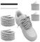 UamGlsob Cordones de Zapato de Gordos para Air Force 1, 15mm Cuerda Gruesa Redondos de Algodón Grueso para Zapatillas de Deporte, Rope Shoe Laces (Grey, 54''/140cm)