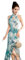 Sexy Licou Cheongsam Dame Fendue Qipao Style Chinois Robe Robe Satin Cheongsams Évider Robes Grande Taille (Long Cl)