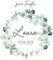 MilaBoo® Personalisierte Kerzentattoos für Taufe, Kommunion, Konfirmation, Hochzeit - 2er Set Wasserschiebefolie - Handgefertigt in Deutschland (Eukalyptus 2)