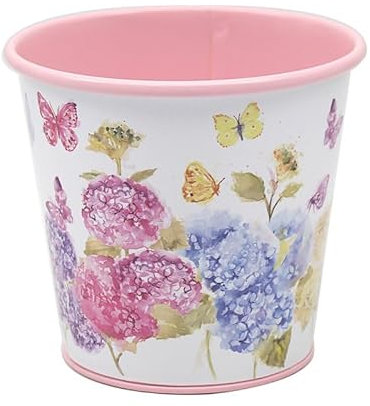 The Leonardo Collection, Maceta de Metal, diseño de Flores de Mariposa S, pequeña