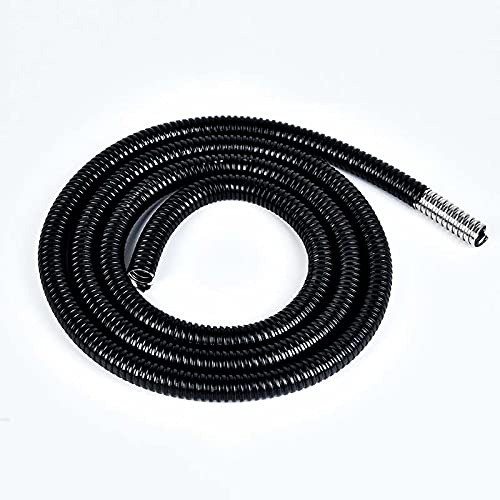 Spirale Cavi Elettrici,Guaina Cavi Lunghezza 5m Lunghezza Nero Plastica Coated Metallo Tubo di metallo impermeabile filettato filettato a tubo flessibile linea cavo linea protettore ( Size : ID 12mm x