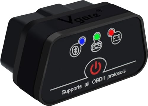 Vgate iCar2 Adattatore Bluetooth OBD2 Scanner diagnostico per iOS e Android: Strumento diagnostico Auto-Connect Clear Error Code Live Data Reset (Nero)
