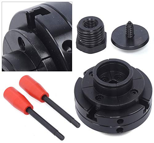 HOARLICN Selbstzentrierendes 4 Backen Spannfutte, Gewindeadapter 100mm Drechselfutter Backenfutter Drechselmesser M33+m18 Für Drechselbank Drechselmesser Selbstzentrierend