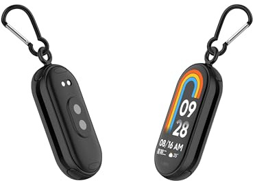 CZhkg Karabiner Anhänger Lanyard für Xiaomi Mi Band 9 Armband, 2 Armbandanschlüsse, Edelstahl Anhänger Halskettenarmband,Metallverbindungs Befestigungsverbinder für Xiaomi Mi Band 9 Watch