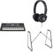 Yamaha Clavier numérique portable polyvalent PSR-E473 fourni avec un casque HPH-150 et un support de clavier L-2C
