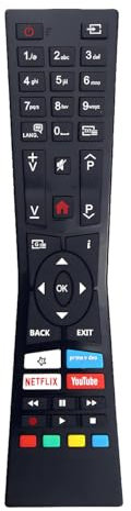 RM-C3337 - Mando a distancia de repuesto para JVC Smart LED TV LT-43V55LU LT-43V87LUA LT-40VF52M LT-50VU980 LT-32VF52M LT-49V55LFA LT-55V55LU LT-50VUQ390I LT-49K79 0 LT-65VU83M LT-32VFQ52I LT-32VH52M
