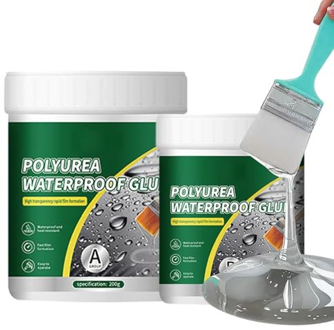 Unsichtbares wasserfestes Mittel - 2 transparente wasserdichte Beschichtungen | auslaufsichere Versiegelung, wasserfestes Mittel für Risse und Leckagen