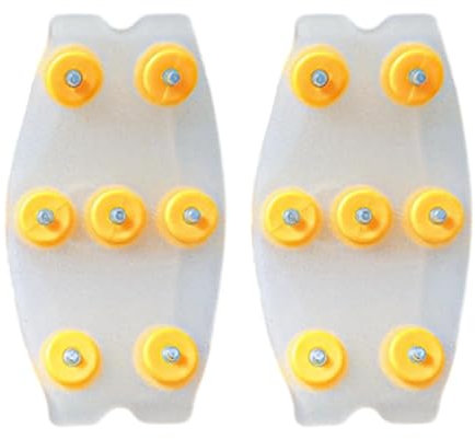 Tacchetti da ghiaccio - Tacchetti da trazione trasparenti, Pinze da ghiaccio per scarpe e stivali, Chiodi per scarpe per escursionismo Pesca Camminate, invernali, Tacchetti da ghiaccio per s