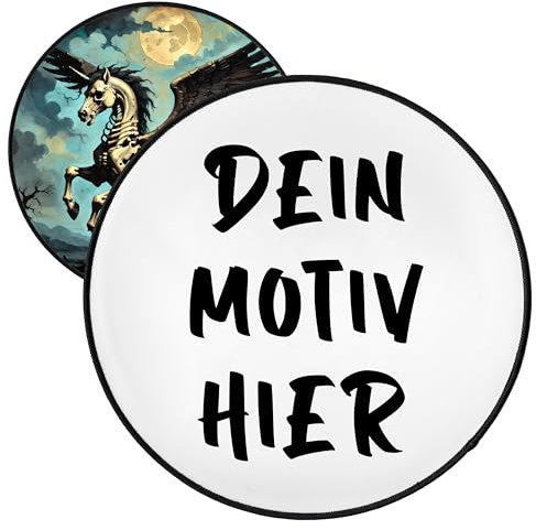 Groß Individuell Kries Aufnäher bis zu 25cm | Personalisiert Rückenpatch mit Wunschmotiv – Bild, Logo | Selbst gestalten Rückenaufnäher für Kleidung & Jacke | Custom Rund Iron On Backpatch (25.4cm)