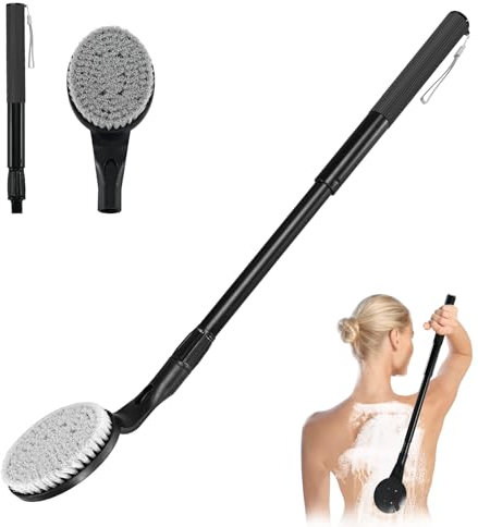 Gobiteli Back Scrubber for Shower,25 Long Handle Shower Brush for Body Exfoliator and Deep Clean,Back Scrubber for Shower for Men,Women and Elderly